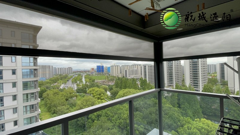 杭州望錢塘云莊防風卷簾案例