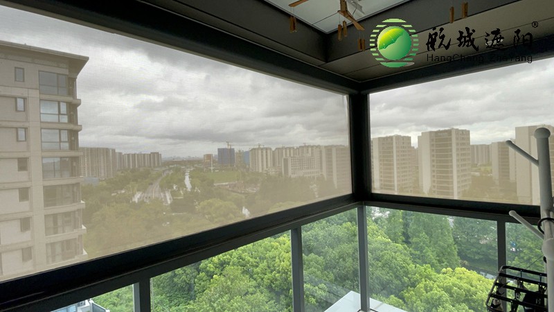 杭州望錢塘云莊防風卷簾案例